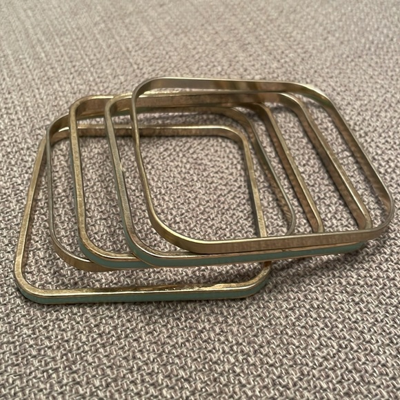 Set of 5 Square Bangle Bracelets - Picture 4 of 7